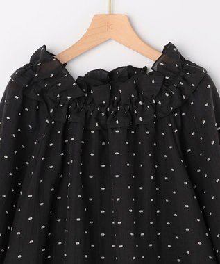 組曲 【Flower Collection】フラワードット ブラウス ブラック系