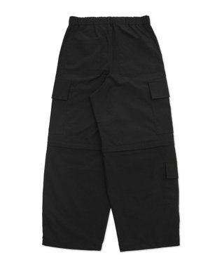 WEGO 【MLサイズ展開】2WAYリップストップカーゴパンツ ブラック