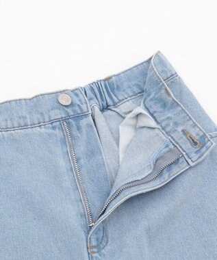 WEGO 【ウエストゴム/楽ちん】サマーデニムサイドリボンパンツ デニム淡色