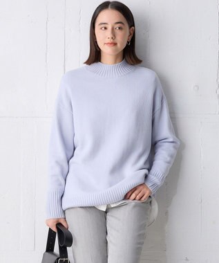 UNFILO ハイネックチュニック アイスブルー