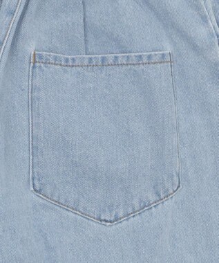 WEGO 【ウエストゴム/楽ちん】サマーデニムサイドリボンパンツ デニム淡色