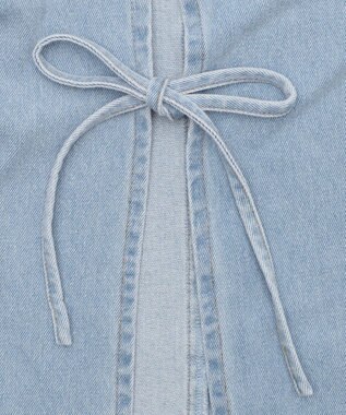 WEGO 【ウエストゴム/楽ちん】サマーデニムサイドリボンパンツ デニム淡色