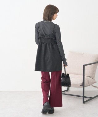 earth music&ecology センターシームフレアパンツ Ecru