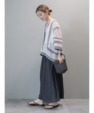 AMERICAN HOLIC クロシェ半袖カーディガン Ivory