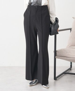 earth music&ecology センターシームフレアパンツ Ecru