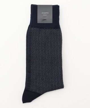 JOSEPH HOMME フォレストダイヤパターン　ソックス ネイビー系3