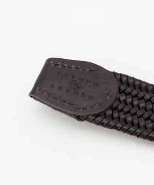 JOSEPH ABBOUD 【イタリア素材・ストレッチ・日本製】 ストレッチレザー ベルト　30㎜ ブラック系