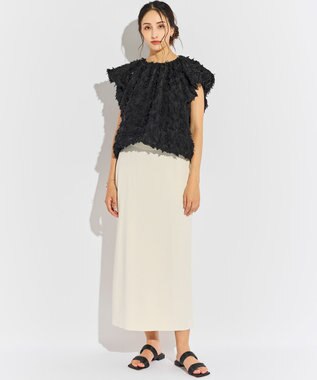 BEIGE， FRANCETTE / ジャガードトップス Black