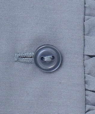 Feroux 【洗える】フリルシャツ ブラウス ブルー系