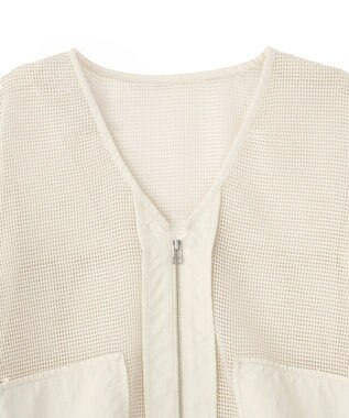 AMERICAN HOLIC メッシュ異素材ブルゾン Ivory