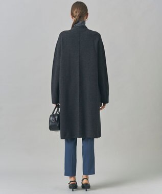 ICB L ミルドウール ロングカーディガン チャコール系