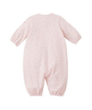 MIKI HOUSE HOT BISCUITS 【50-60㎝】 スムース素材 総柄ツーウェイオール ピンク