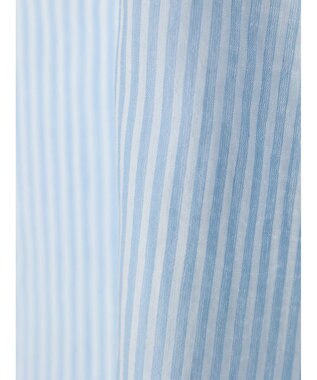 CRAFT STANDARD BOUTIQUE インド綿フリルブラウス Stripe Sax