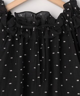 組曲 【Flower Collection】フラワードット ブラウス ブラック系