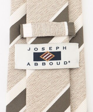 JOSEPH ABBOUD 【日本製】メランジレジメンタル ネクタイ ベージュ系1