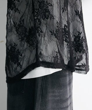 Green Parks ・ＳＵＧＡＲ　ＳＰＯＯＮ　シアーレースフーディー Black