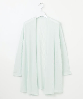 自由区 【アンサンブル対応・洗える】ハンディ カーディガン ロング丈 サックス