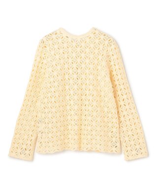 UNFILO L 【前後着用可能】ラッセルレース 2WAYプルオーバー イエロー