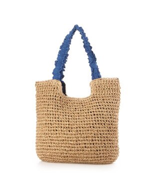 UNBILLION カシュカシュ cachecache / フリルハンドルクロッシェトート ブルー