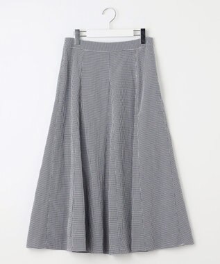J.PRESS LADIES 【洗える】アセVis ギンガム スカート ネイビー系3