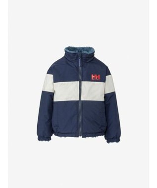 HELLY HANSEN 【キッズ】シャギーフリースリバーシブルジャケット オーシャンネイビー×アイボリー