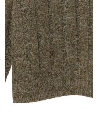 Green Parks ・Ｐｅｔｉｔ　Ｆｌｅｕｒ　ハーフＺＩＰニット Brown