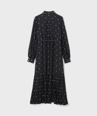 GRACE CONTINENTAL ベルト付刺繍ロングワンピース ブラック