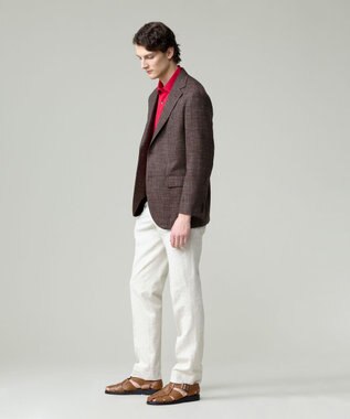 J.PRESS MEN 【WEB・一部店舗限定】フレーキーシルクリネン ジャケット ブラウン系
