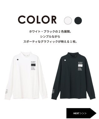 PW CIRCULUS 【MEN】ベーシックロングスリーブモックネック ゴルフ ブラック系