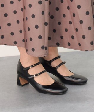 INTER-CHAUSSURES 【ANGEL ALARCON】ダブルストラップパンプス