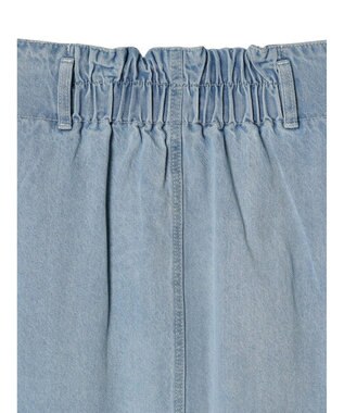 earth music&ecology ボタンナローデニムスカート Light Indigo