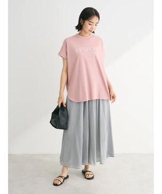 Green Parks 汗染み防止フレンチスリーブロゴＴシャツ Pink