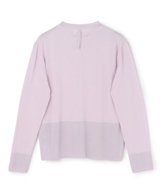 BEIGE， JULIE / コットンシルク クルーネックカーディガン Lilac