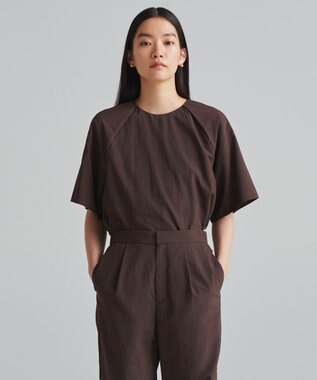  【ReNAVE　撥水機能・UVカット・透湿・接触冷感・洗える】ナイロンタスランシャツブラウス