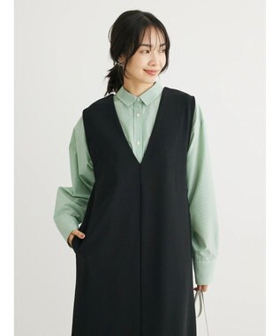 Green Parks ２ｗａｙ　洗えて着回せるジャンスカ Black