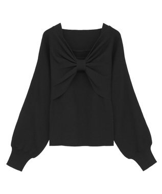 earth music&ecology 【WEB限定】リボンニットアンサンブル Black