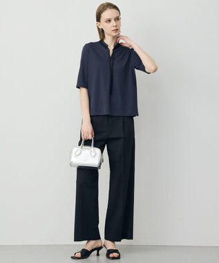 ICB 【先行予約】 スパンプラチナムジョーゼット ナロータイカットソー ダルブルー