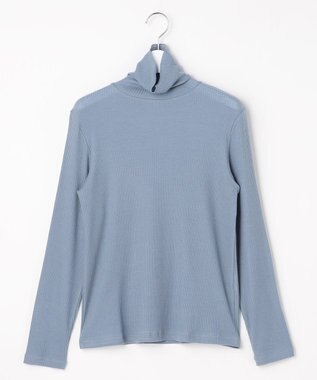 J.PRESS LADIES S カシミヤシルク シアーリブ タートル カットソー サックス系