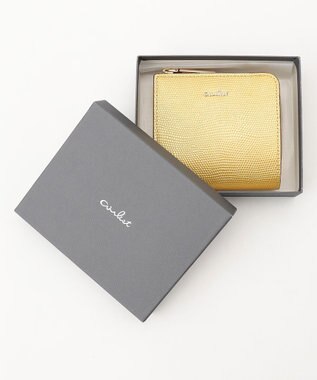 airlist 【コンパクト・上品】Lファスナー二つ折り財布  LUNA  Metallic  ルナメタリック メタリックイエロー