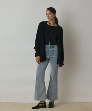 GRACE CONTINENTAL オーバーニットカーディガン ブラック