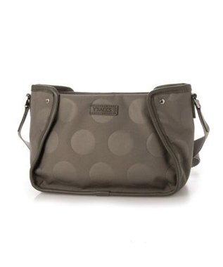 Y'SACCS ヒートエンボス ポルカドットポシェット グレージュ
