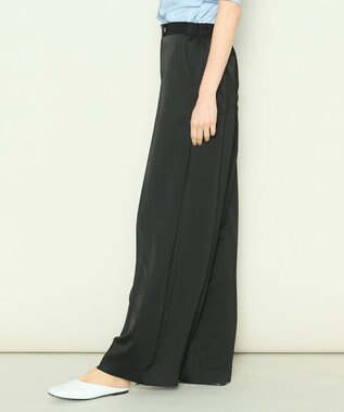 JOSEPH 【洗える】ドレーピーベネシャン　ワイドトラウザーズ Black