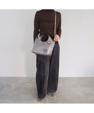 PELLE BORSA 2WAYハンドバッグ Alive アライブ 9085 ガンメタ