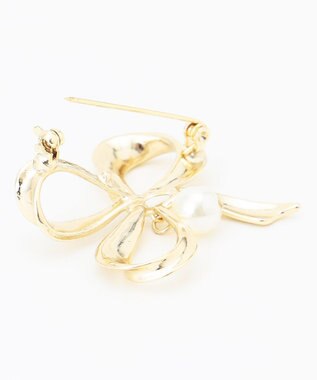 組曲 リボンパールブローチ ゴールド系