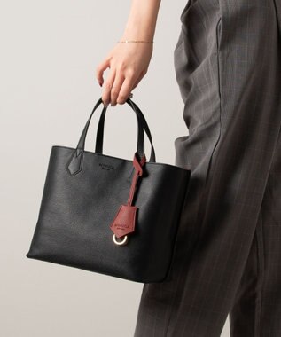 LA BAGAGERIE 【MONICA】バイカラーミディトートバッグ ブラック