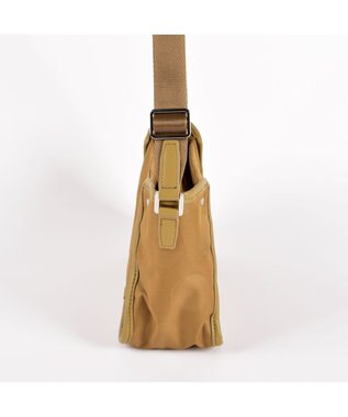 Y'SACCS ヒートエンボス ポルカドットポシェット キャメル