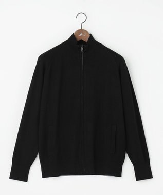 JOSEPH ABBOUD 【チクチクしない/イージーケア/3シーズン対応/サスティナブル】SNOWY  スタンドジップカーディガン ブラック系