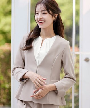 【ストレッチジョーゼット】フレアジャケット