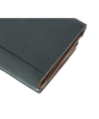 genten 【新型】フレスコ 三つ折り財布 グリーン