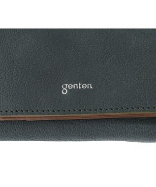 genten 【新型】フレスコ 三つ折り財布 グリーン